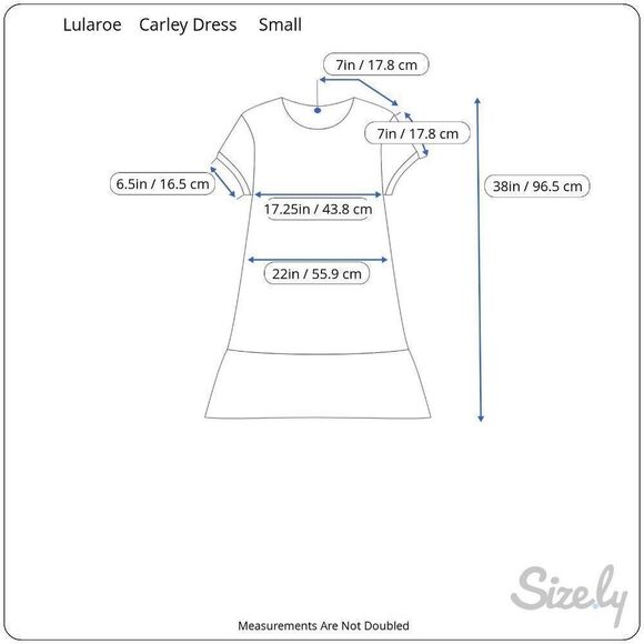 Lularoe Carly Dress Swing High Low Short Sleeve S - Picture 9 of 9